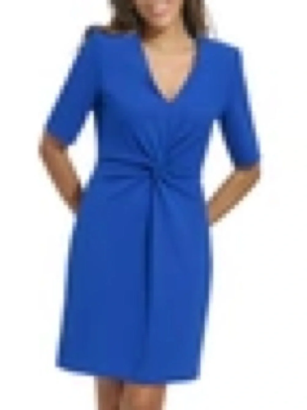 NWT 💙 Royal blue Calvin Klein Twist dress elbow length work dress size 12 new - Picture 5 of 10